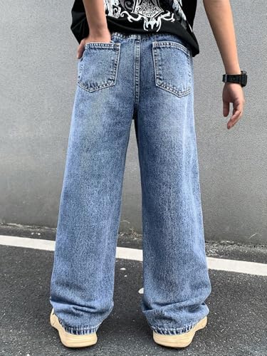 Image of Lymio Junior's Boys Jeans Pant | Kids Jeans for Boys | Denim Baggy Pants | Loose Fit Casual Trousers for Children (LK-52-53)