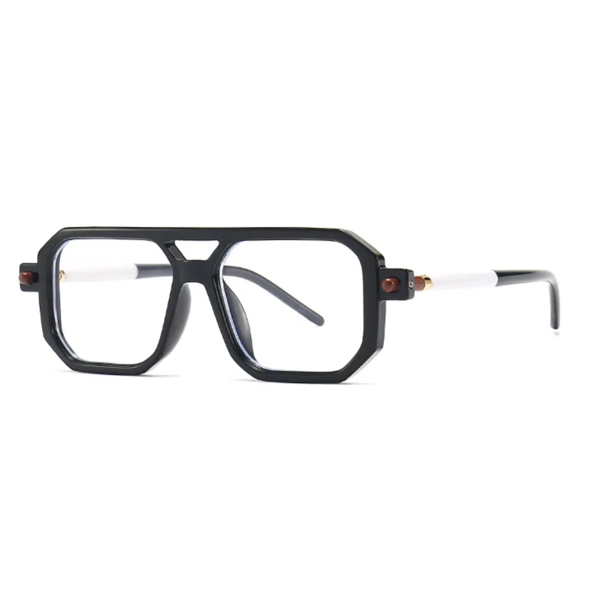 AUGEN By Visions India - Gafas de sol unisex con protección UV400, estilo retro, vintage, cuadradas, abstractas, talla mediana (163)