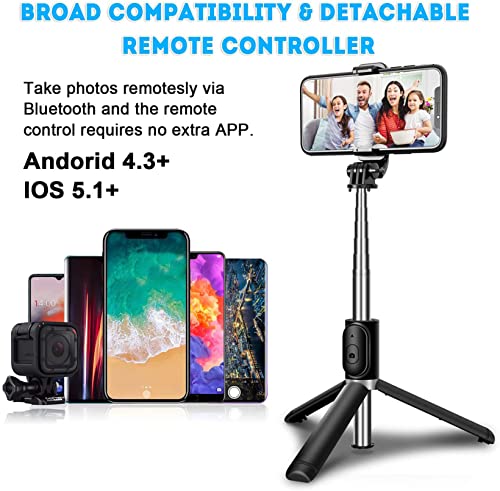 Selfie Stick Tripod With Remote Phone Recording Stand, Travel Tripod For Iphone Cell Phones, Cellphone Filming Tripod Travel Necessories Gift For Men Women, Tripode Para Celulares Tripie Para Celular #TOP6