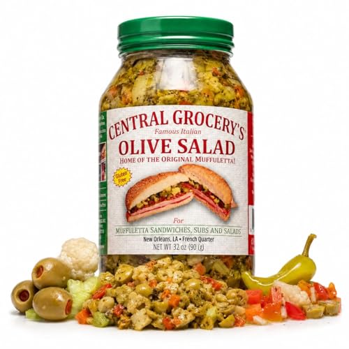 Central Grocery Olive Salad 32 oz, Authentic New Orleans Italian