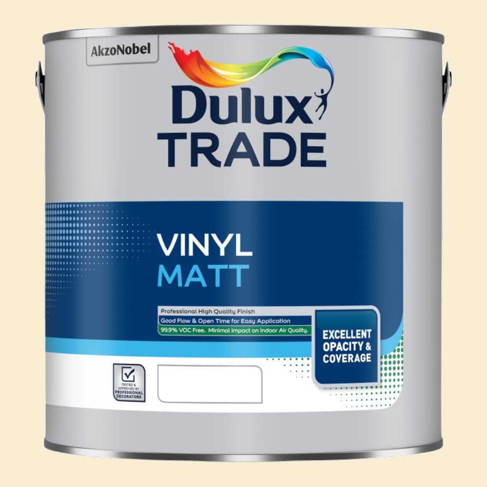 DULUX TRADE VINYL MATT DAFFODIL WHITE 2.5L