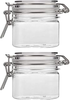 Cabilock 2pcs Honey Airtight Jar Jam Plastic Containers Coffee Bean Airtight Plastic Jars Kitchen Sealed Bottles Kitchen Plastic Jars Transparent Honey Bottles Beans Storage Candy Bottle The Pet