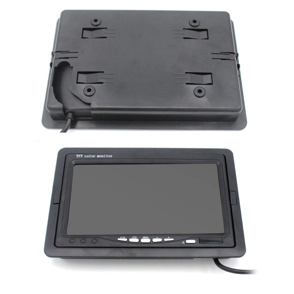Vetrineinrete® Monitor lcd tft 7" a colori per telecamera retromarcia 7 pollici con telecomando per poggiatesta cruscotto auto macchina camper G32