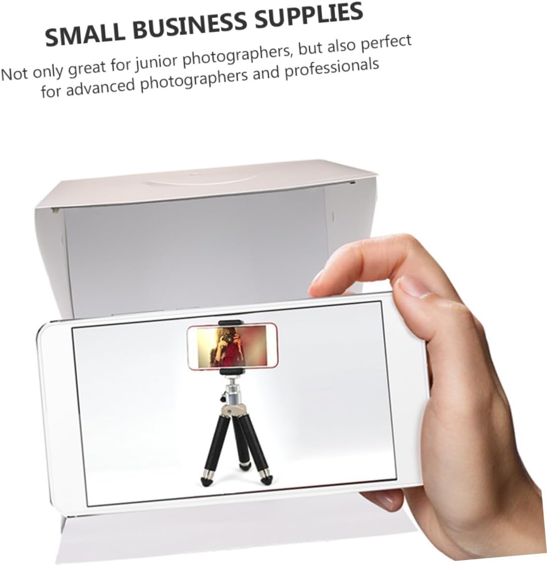 COHEALI Portable 30cm LED Photography Light Box Tent with Black and White Backdrops, Foldable Photo Light Box for Product Photography and Studio Shooting