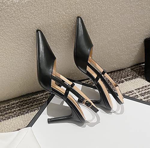 YooPrettyz Women Pointed Toe Shoes Slingback Pumps Strappy Formal Dressy Heels Office Slim High Heels Shoes3