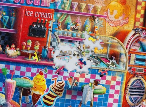 Rompecabezas Springbok Ice Cream Shop de 400 piezas para adultos y familia miniatura 4