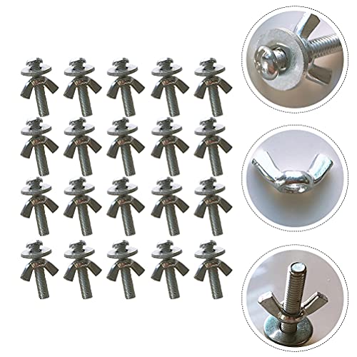 iplusmile Vogelaccessoire 20 sets bevestigingsschroeven bevestigingsschroeven pakkingen voor hamsterkooi (zilver) - Afbeelding 6