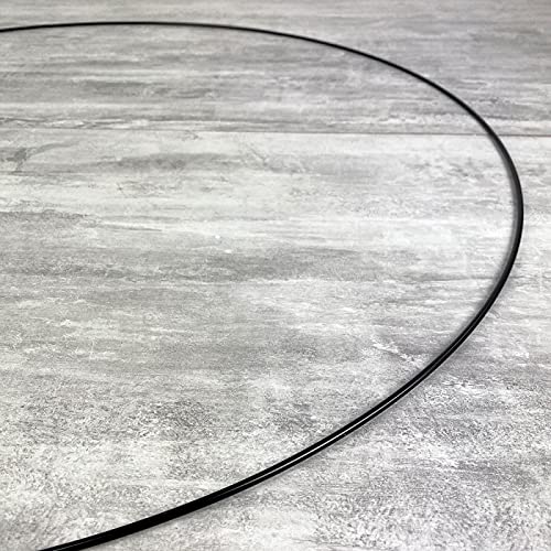 Lealoo Grand Cercle XXL métallique Noir, diam. 80 cm pour Abat-Jour, Anneau epoxy Attrape rêves
