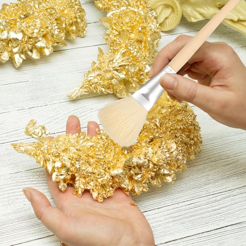 Set de 7 pinceles Mop para pintura acrílica con mango de madera miniatura 7