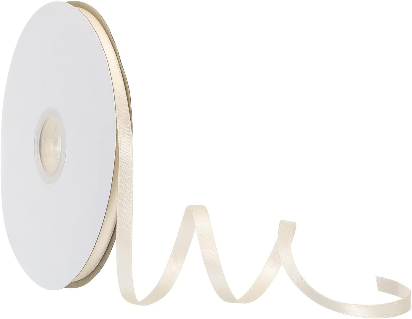 TOP-VIGOR 6mm 50 Yard Satin Ribbon, Single Sided Grosgrain Thin Solid Silk Ribbon