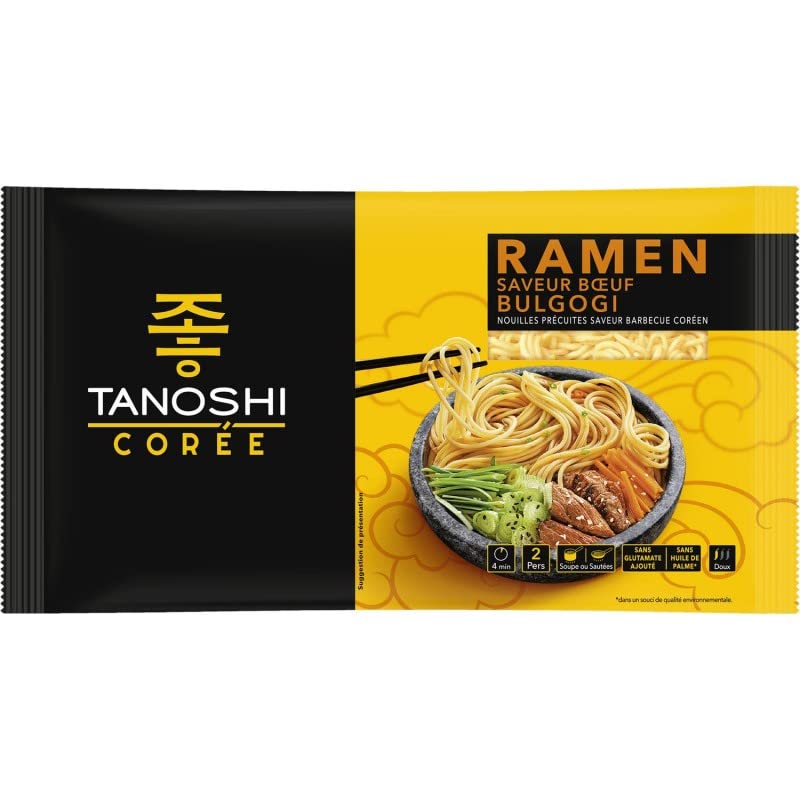 Tanoshi – Tanoshi Ramen Bulgogi – Sopa de pasta con sabores asiáticos, 366 g, 3 unidades