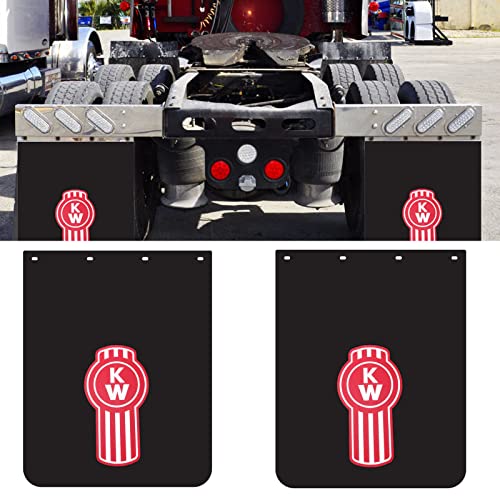 24x30 Mud Flaps for Trailer Truck Semi-Truck Heavy Duty Black Mud Flaps with Logo 2PCS (24x30)