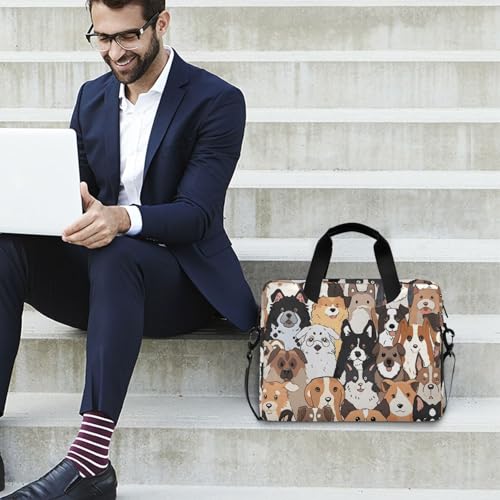 Maletín para portátil con diseño de perros, 13-15.6 pulgadas miniatura 3