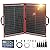 DOKIO 110w 18v Portable Foldable Solar Panel Kit (21x28inch, 5.9lb),Solar Controller 2 USB Output to Charge 12v Batteries/Power Station (AGM, Lifepo4) Rv Camping Trailer Emergency Power