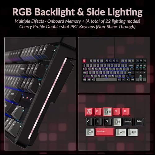 Image of Keychron C3 HE TKL Wired Mechanical Keyboard (80% Layout), Magnetic Switches with Adjustable Actuation, Rapid Trigger, QMK /Launcher Web Programmable, RGB Backlit, PBT Keycaps for Mac /Windows /Linux