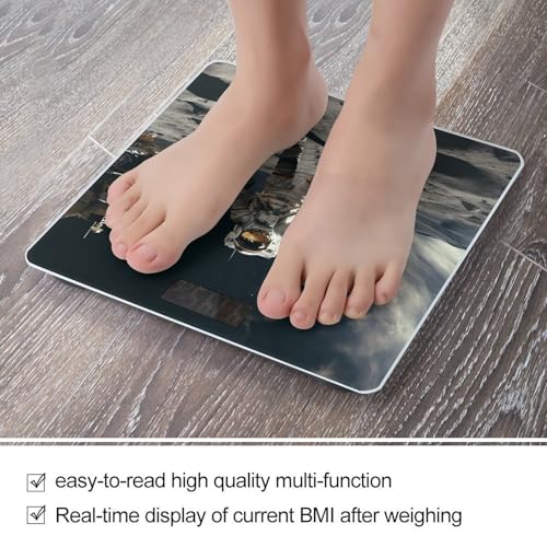 Báscula digital para baño con vidrio templado y pantalla LCD miniatura 5
