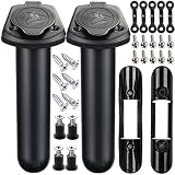 Borogo 2Pcs Kayak Fishing Rod Holder & 2Pcs Kayak Paddle Holder Clips(Including Screws) for Kayak, F