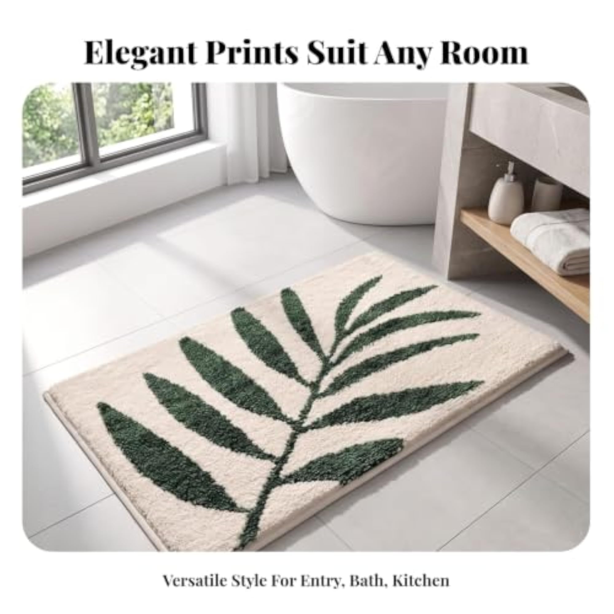 Faux Cashmere Absorbent Bathroom Floor Mat