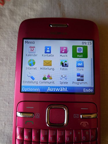 Nokia C3-00 Smartphone - Ecran 6,1 cm -2,4 Pouces - Bluetooth - Appareil Photo 2 mégapixels - Clavier QWERTY - Rose (Import Allemagne)