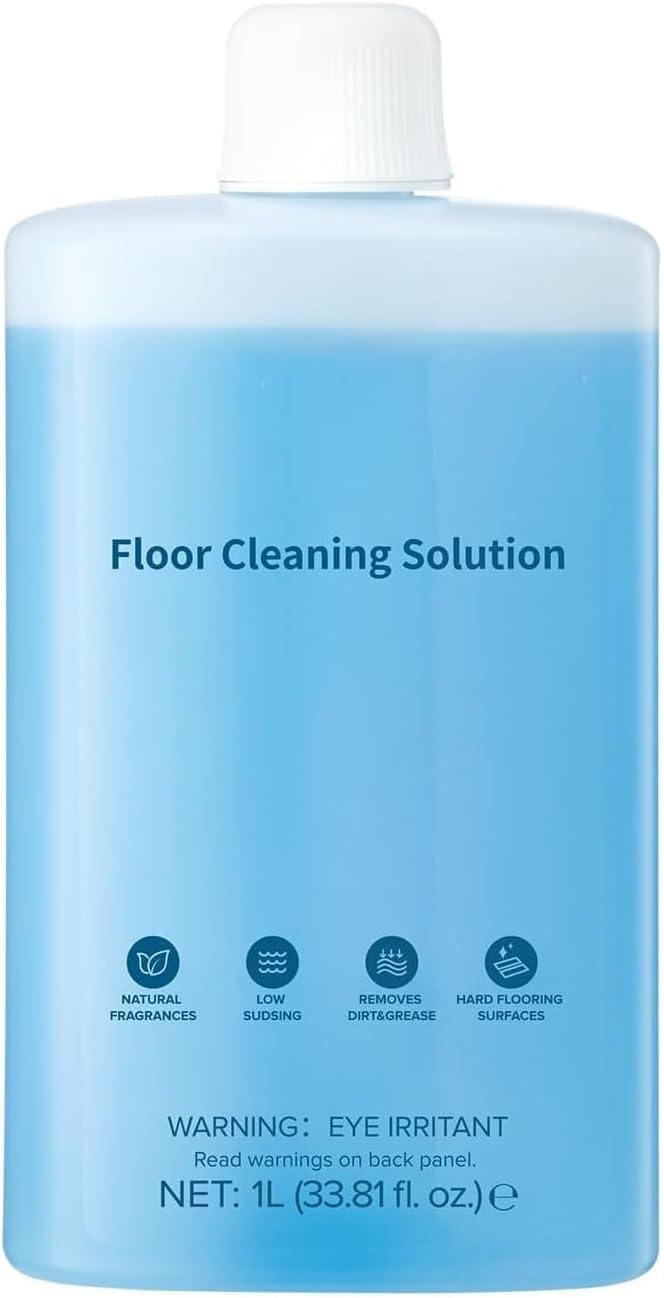 Floor Cleaning Solution Compatible with Roborock, Floor Cleaner for Hardwood, Compatible Robot Vacuums with Mopping and Wet and Dry Vacuum, 1L, 33.8 Fl. OZ