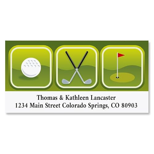 On The Green Golf Personalized Return Address Labels