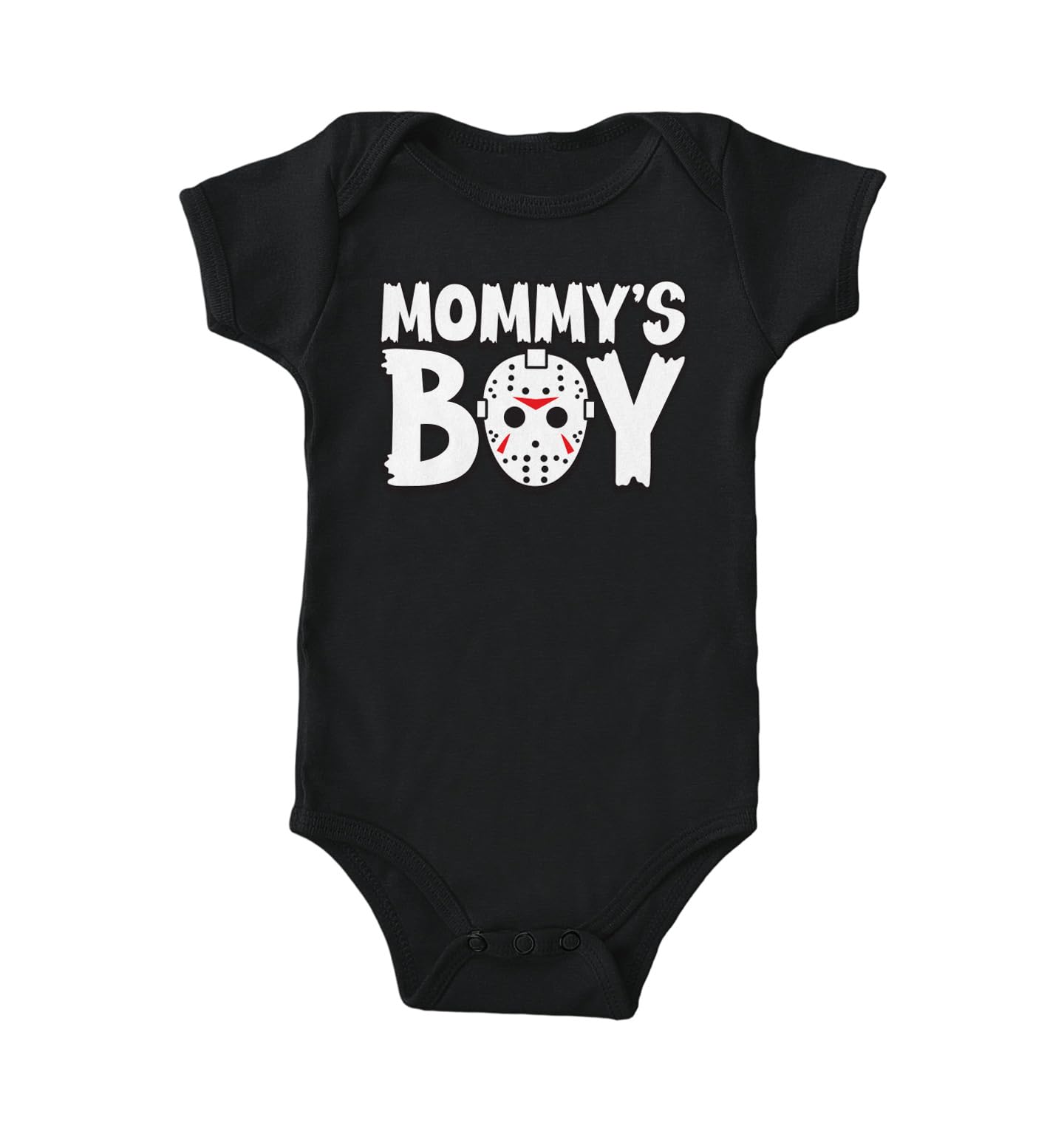 Haase Unlimited Jason Mask Voorhees Slasher Movie Parody Bodysuit (Black, 6 Months)