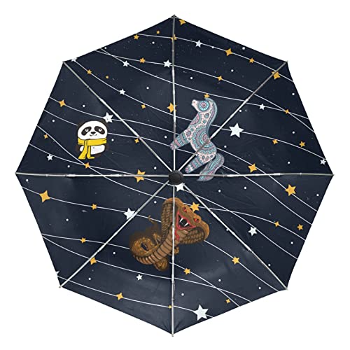 Parapluie automatique Vnurnrn pliant et robuste contre le vent et les UV