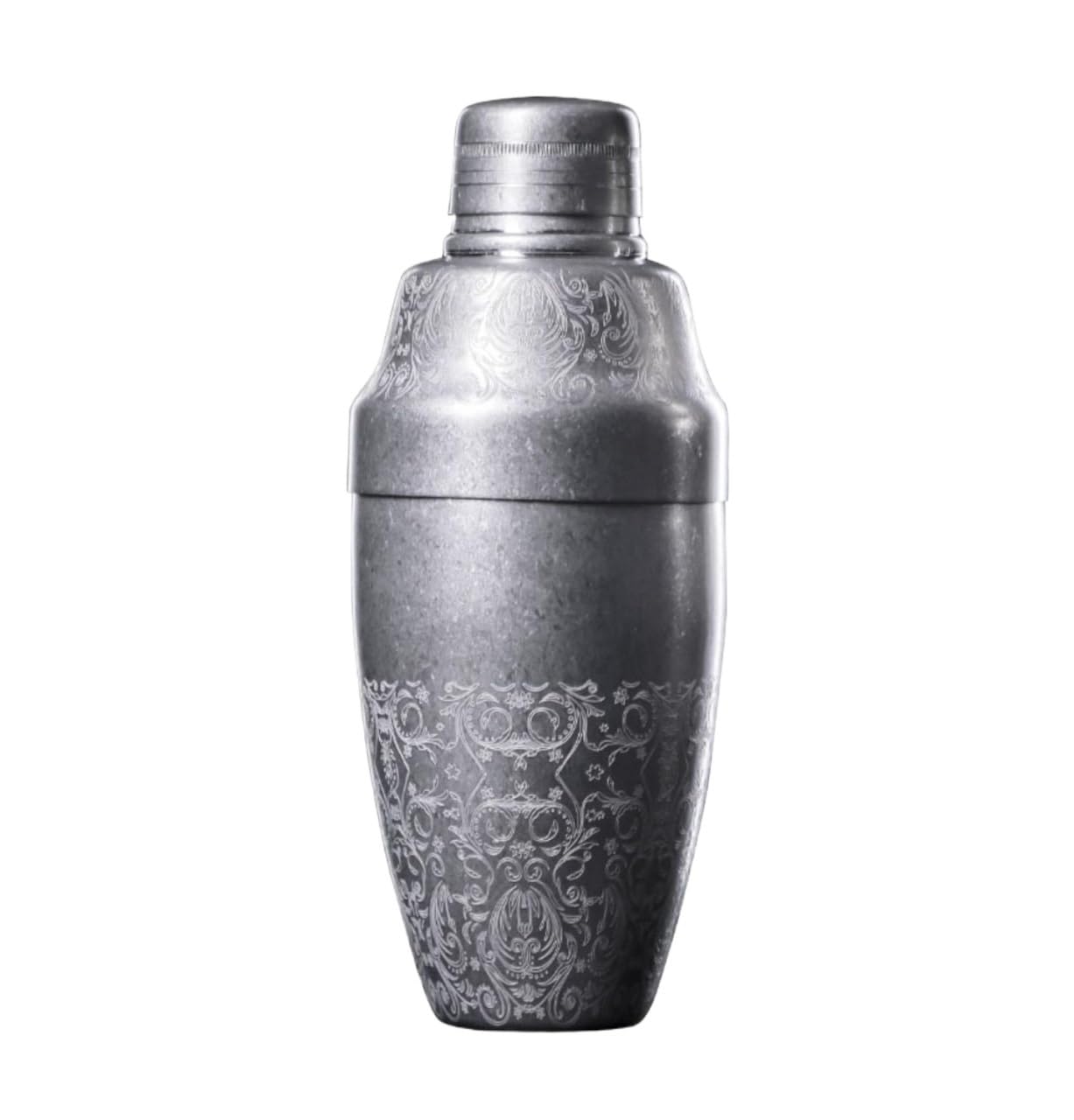 Shaker Cocktail,Shaker Caffe Freddo Shaker For Cocktail In Acciaio Inossidabile Da 500 Ml, 3 Pezzi, Con Incisione, Bar, Cobbler, Strumenti(Vintage Etching)