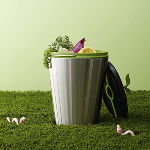 Image of Chef'n 5269025 ECOCROCK COMPOST BIN.75 Gallons, Steel Grey
