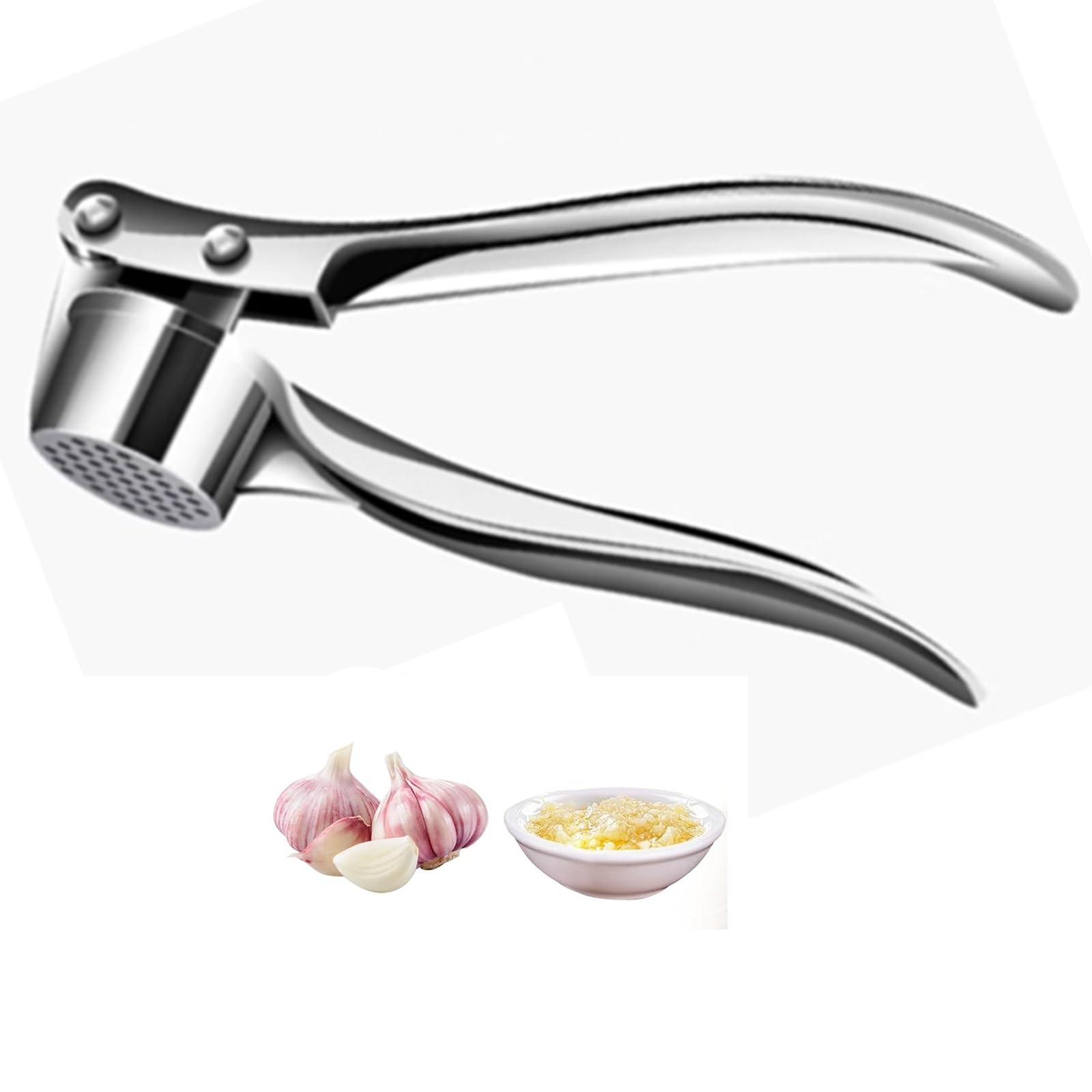 Knoblauchpresse, robuste Knoblauchpresse mit ergonomischem Griff, leicht zu drücken, leicht zu reinigender Schäler für Kochen und Küche, ideal für Hobbyköche
