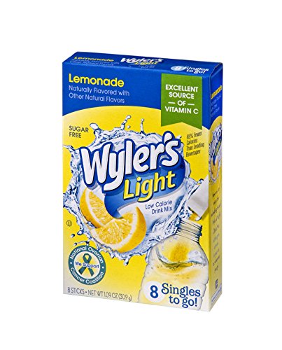 Wyler's Light Singles To Go Powder Packets, Water Drink Mix, Lemonade, 96 Single