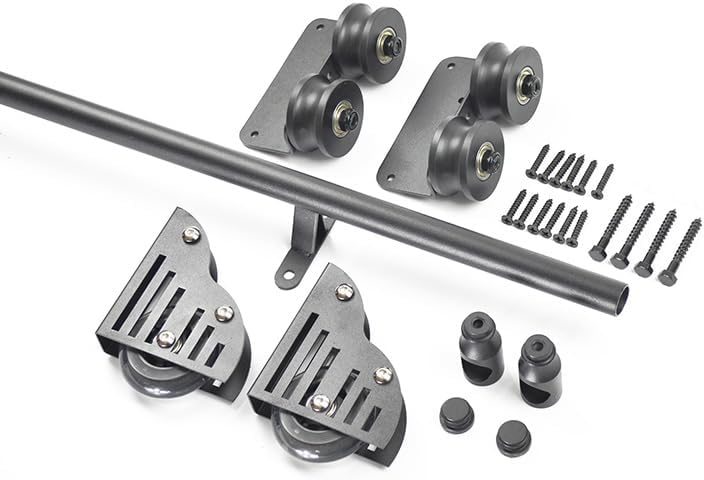 Sliding Ladder Kit - Heavy Duty Rolling Rail Track for Easy Access in Library, Warehouse, Bar, and Closet - Mobile Hardware Solution