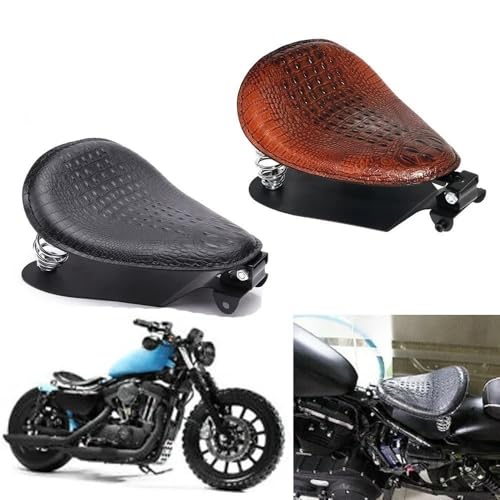 Asiento de cocodrilo para motocicleta Shadow 700 con base individual custom 2
