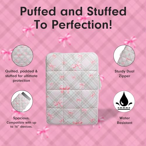 Sonix | Puffy Laptop Sleeve | 15-16 Inch, Quilted Pillow Puffer Laptop Carrying Case, Comp - image 3