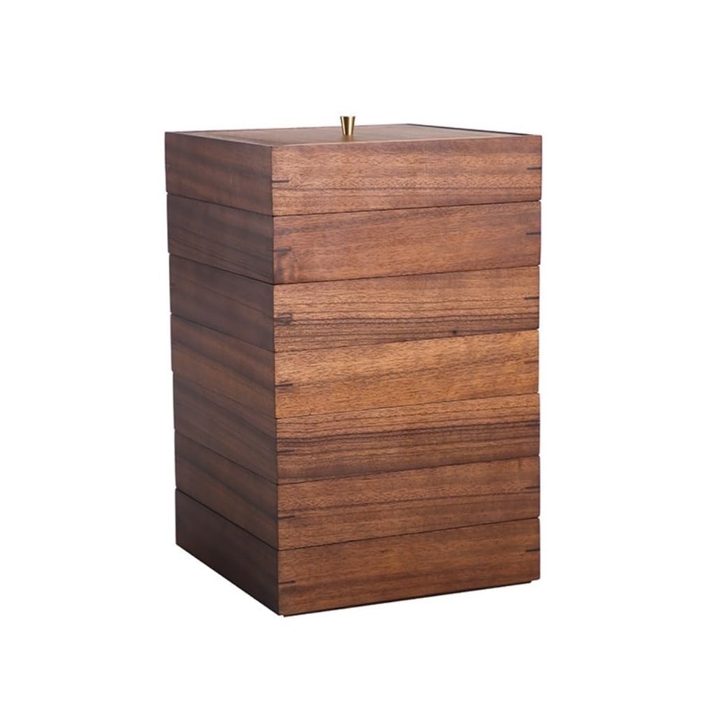 Tarros de Té Las latas de almacenamiento de té a granel se pueden apilar y combinar libremente con cajas de té Retro de madera maciza for almacenamiento de pasteles y té Recipientes para Guardar Té co