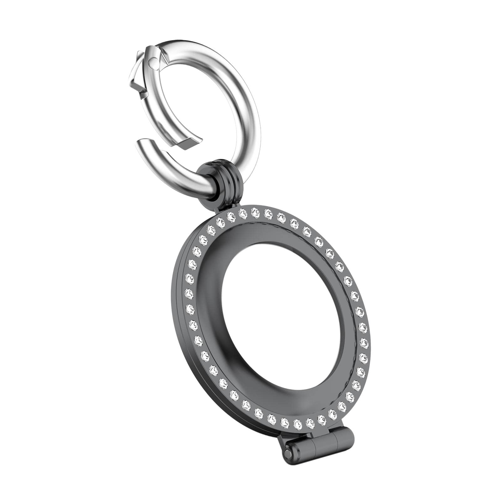 anti-lost location tracker protective case compatible with airtags grey diamond