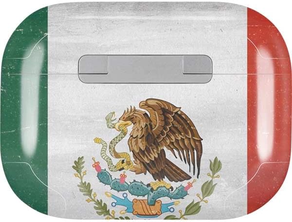 Skinit Decal Audio Skin Compatible with Apple AirPods Pro - Mexico Flag Distressed Design