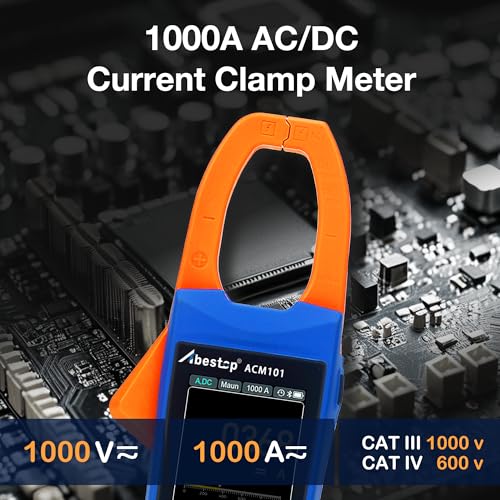 Image of Smart 3-in-1 AC /DC Clamp Meter with Oscilloscope, Bluetooth App Control and CSV Logging, 1000A /1000V True RMS, Inrush, NCV, 20,000 Counts, for Electricians, HVAC, and Automotive Use