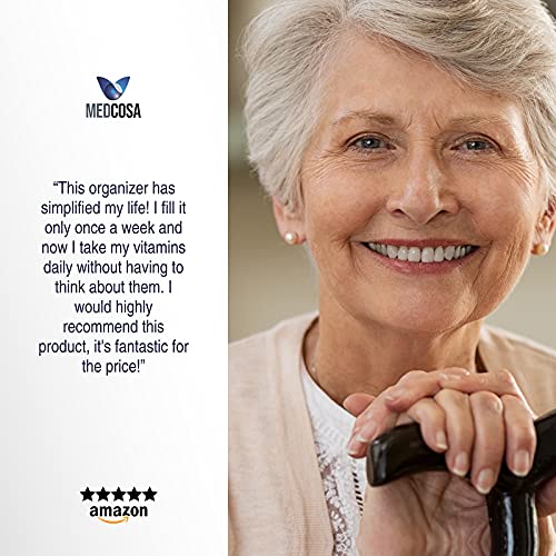Medcosa 7 Dagen Pill Case | Vaarwel gemorste Pillen | Wekelijkse Medicine Organizer | Supplement Box met 7… - Image 8