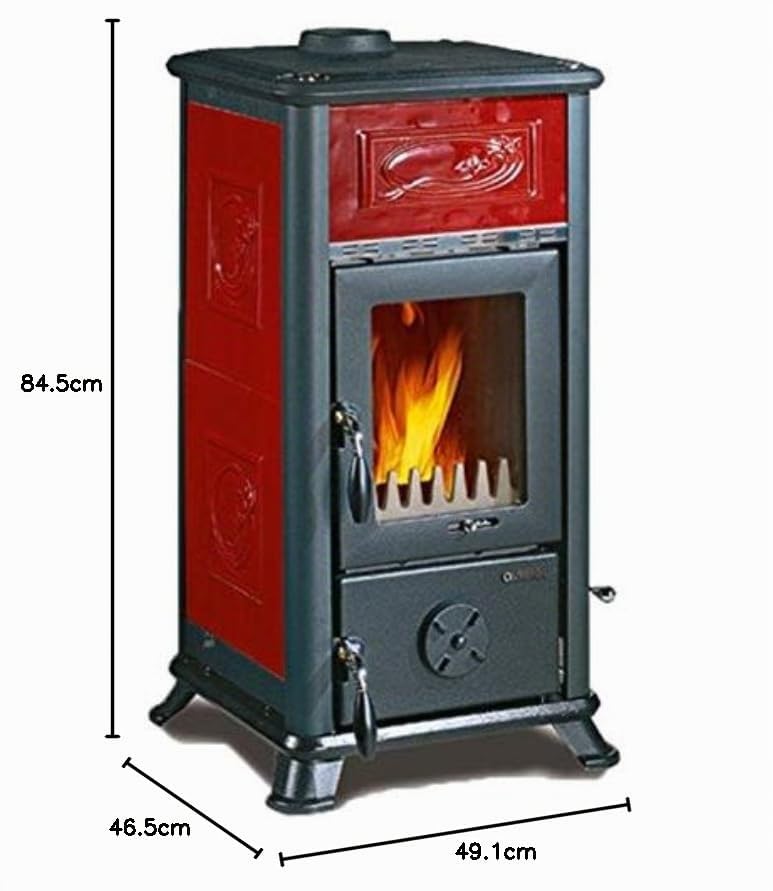 La Nordica Stufa a Legna Forno Camino Dorella L8 x Bordeaux 6,8 Kw