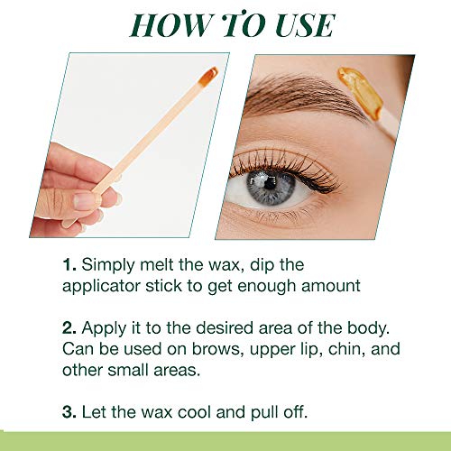 Clean + Easy Petite Waxing Sticks For Facial Waxing | Wood Applicator Spatulas For Hair Removal, 100 Count #TOP4