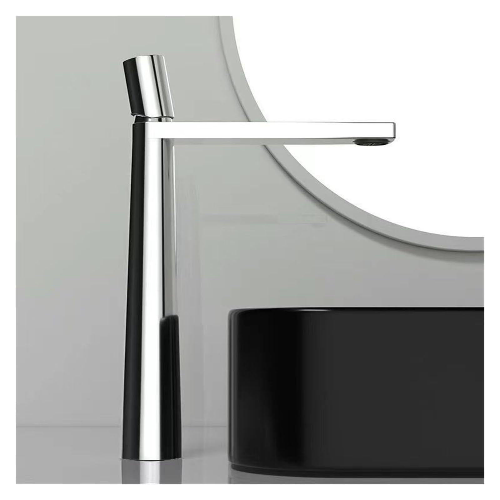 Robinet de lavabo tout en cuivre avec mitigeur eau chaude et froide anti-éclaboussures