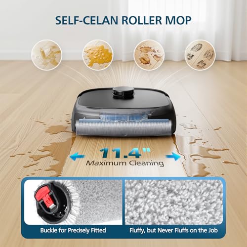 Image of E25 E28 Accessories for eufy E25 / E28 Robot Vacuum | Replacement Parts: Dual Main Roller Brushes, 2*Mopping Rollers, 6*Side Brushes, 4*HEPA Filters, 6*Dust Bags, 1*Cleaning Tool