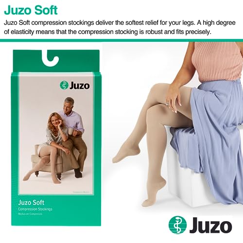 Juzo Soft 30-40 mmHg Compression Stockings, Thigh High, Open Toe | Compression Socks for Women/ Men for Severe Varicosities & Edema, Orthostatic Hypotension, Post-Op3