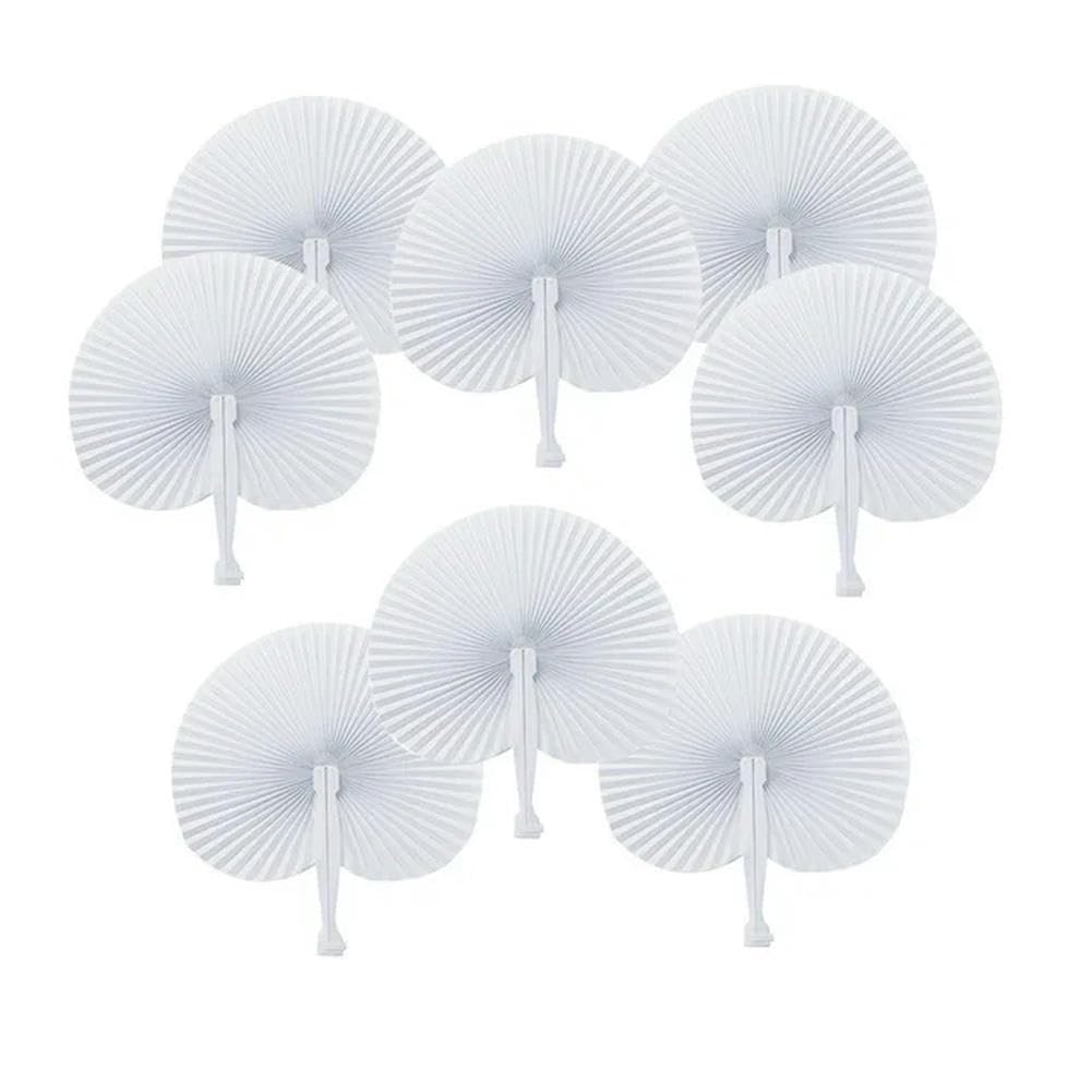 OPica 40/80/120 stücke Hochzeit Party Dekoration Herz DIY Malerei Weiß Folding Fan Blank Fan Festival Hand Fans Party Geburtstag Geschenk