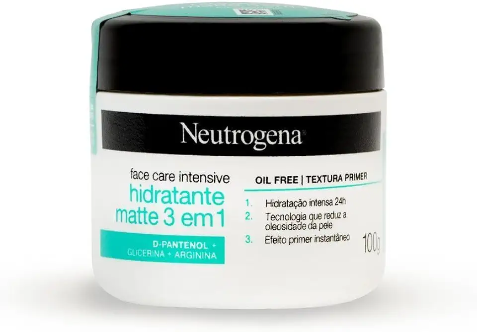 Neutrogena Hidratante Facial Matte 3 em 1 Face Care Intensive, 100g