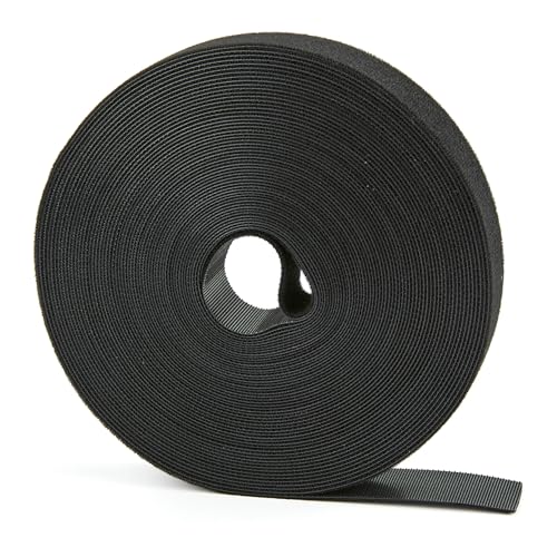 Image of 60 ft x 3 /4 inch Hook and Loop Roll, Reusable Fastening Cable Ties, Multi-Purpose Cable Management Wire Ties Cable Straps for Organizing Home, Office and Data Centers