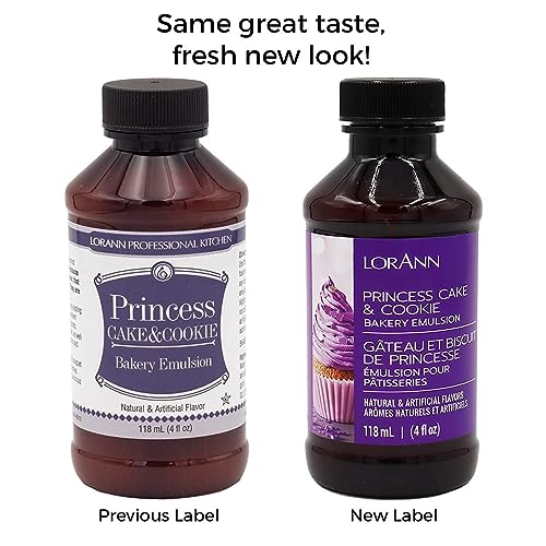 Image of Lorann Oils Princess Cake and Cookie Bakery Emulsion: Regal Flavor Blend, Perfect for Enhancing Sweet, Cake-like Undertones in Baked Goods, Gluten-Free, Keto-Friendly, Unique Flavor Blend Essential