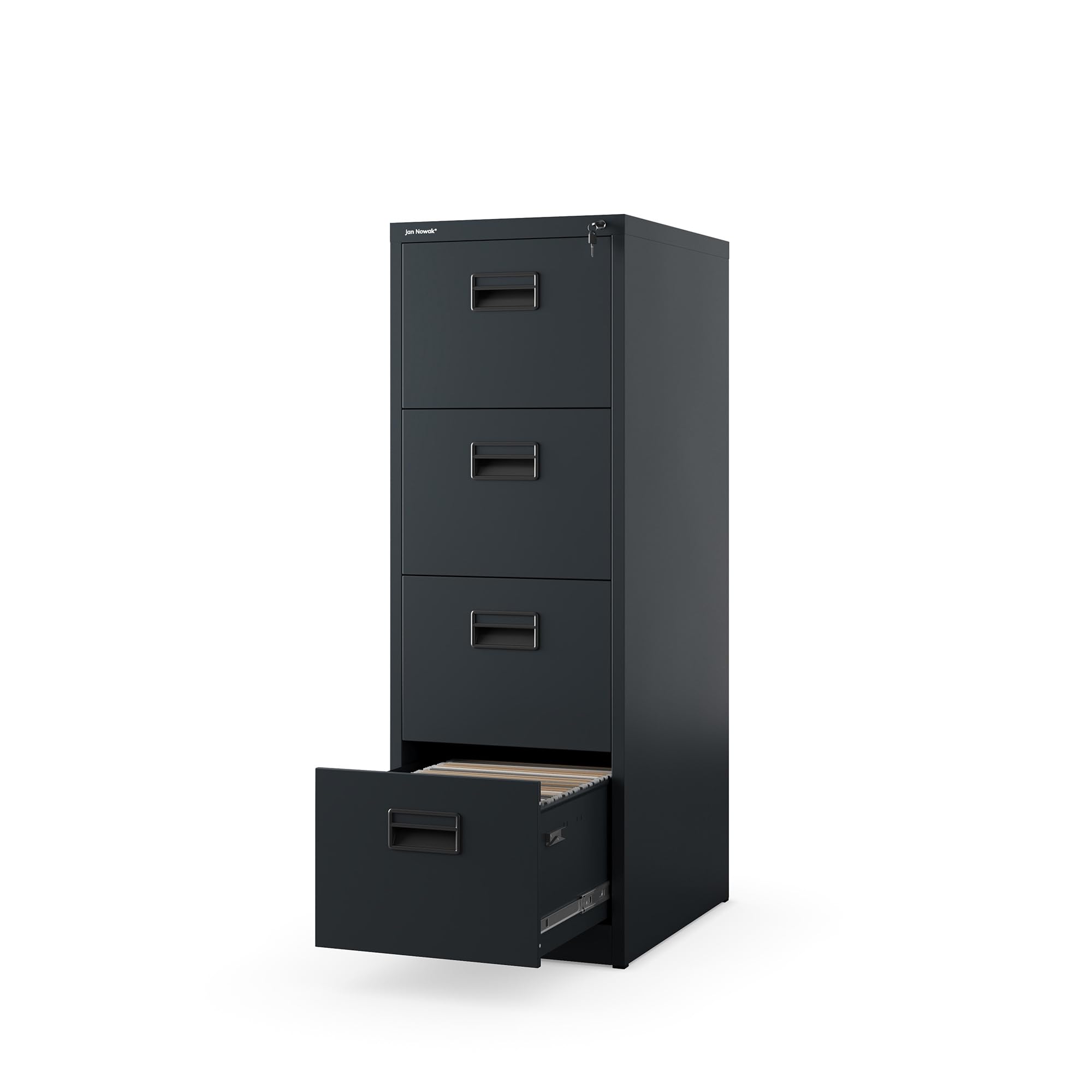 Jan Nowak Armoire pour Dossiers Suspendus Métallique avec 5 Tiroirs Revêtement en Poudre Tôle d'acier Anthracite