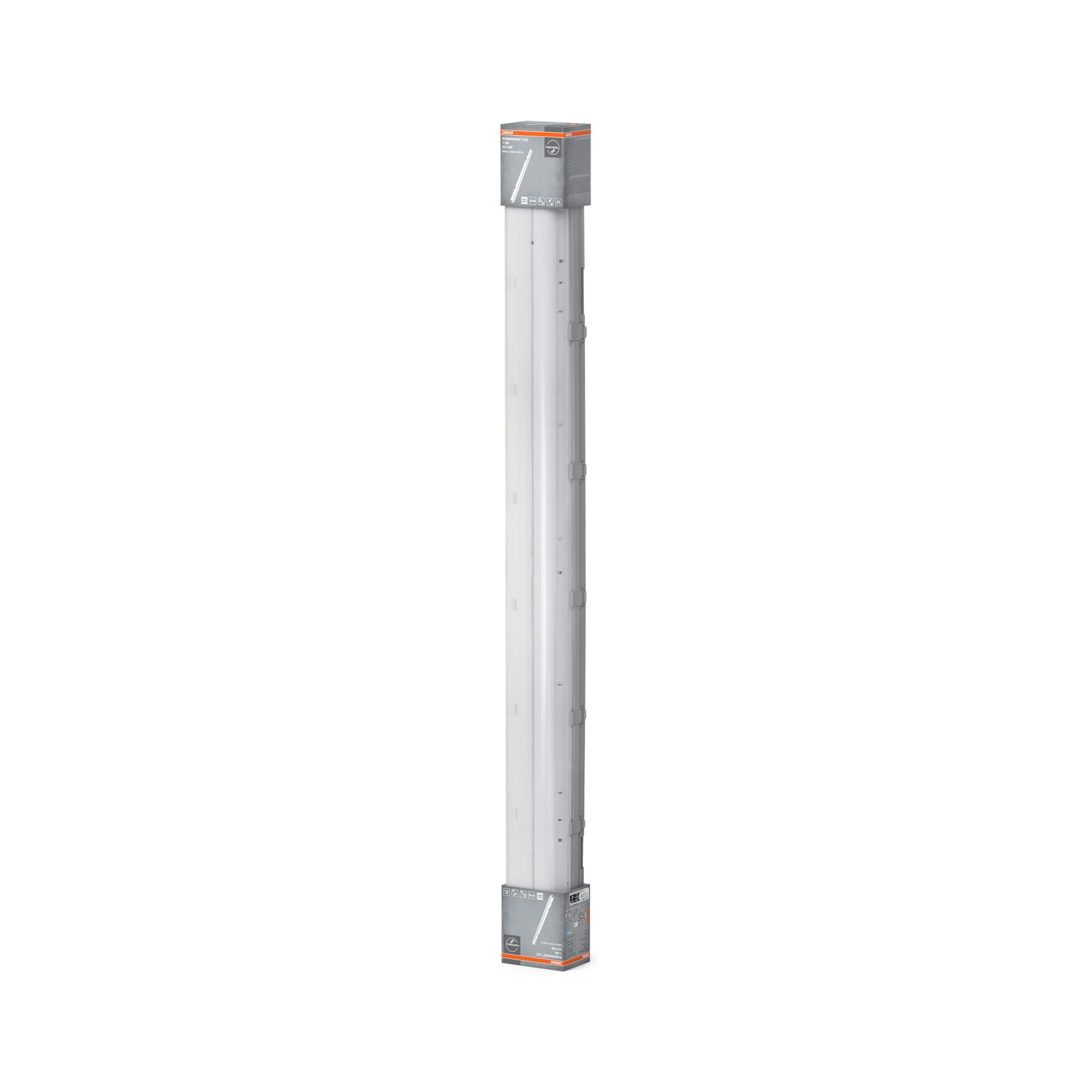 OSRAM Luminaria LED estanca Submarine, 2x15W, blanco neutro 4000K, 3000lm, IP65, resistente al polvo y a las salpicaduras, para sótanos y garajes